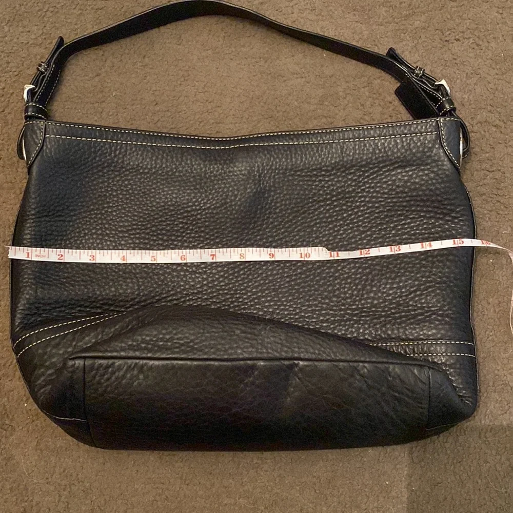 Coach Black Pebbled Leather Hobo Shoulder Bag